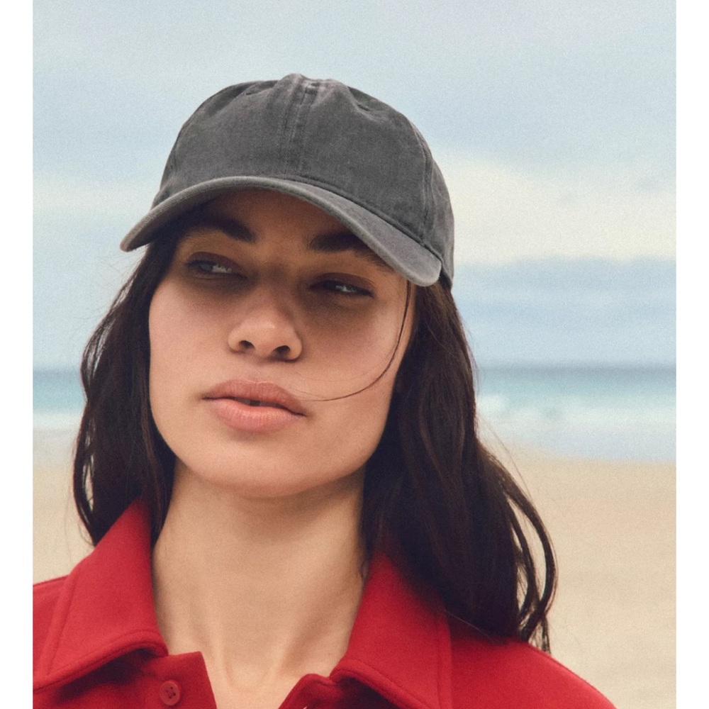 NEW ZARA Washed Effect Twill Cap Hat